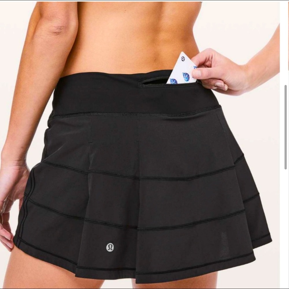 Lululemon Black Pace Rival Tennis Skort
